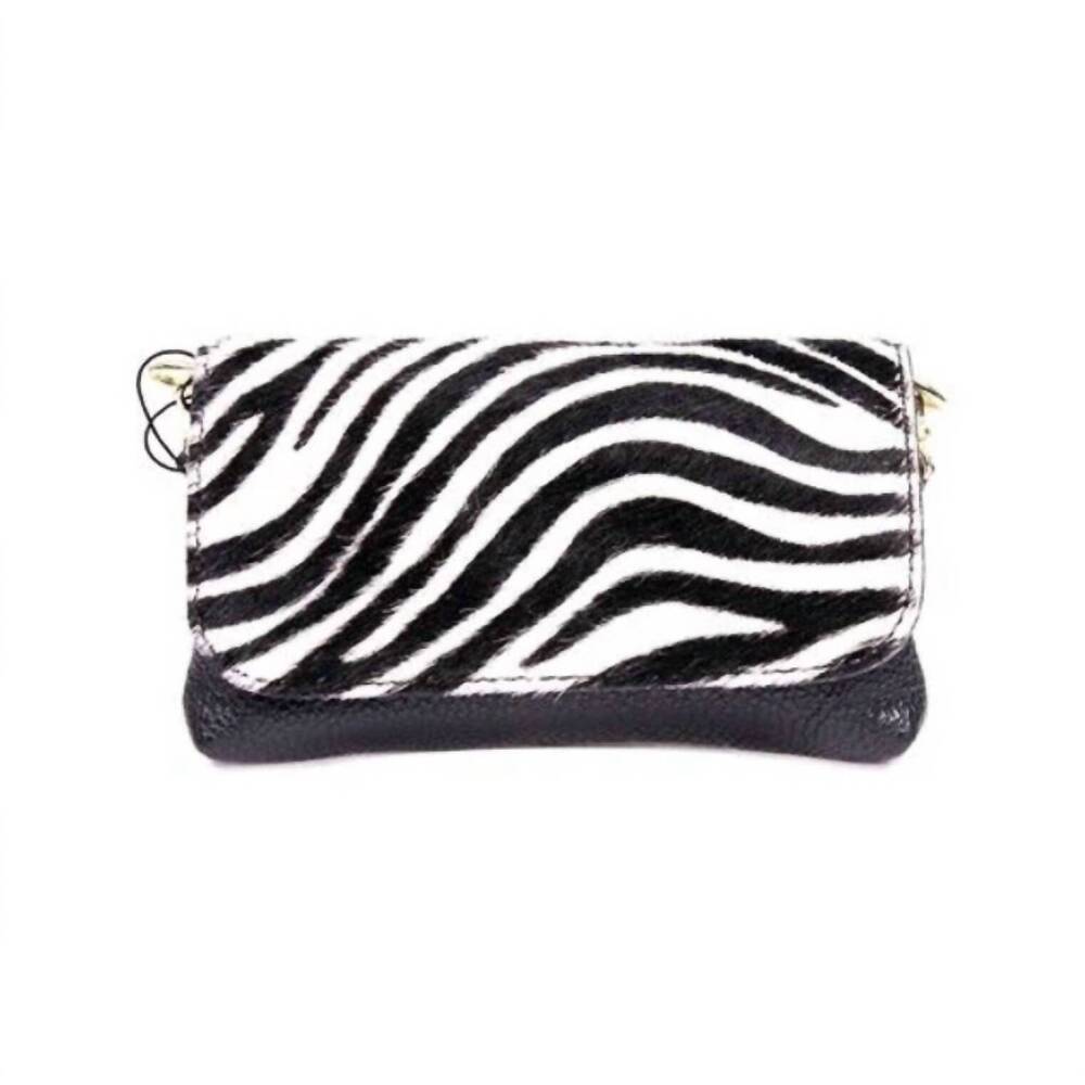 NEW GERMAN FUENTES women's leather cowhide crossbody bag in zebra print